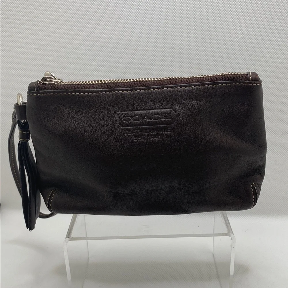 Vintage 1941 Coach Brown Wristlet - Picture 1 of 4